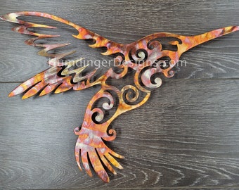 Free Shipping - Hummingbird Metal Wall Art -  Metal Wall Decor