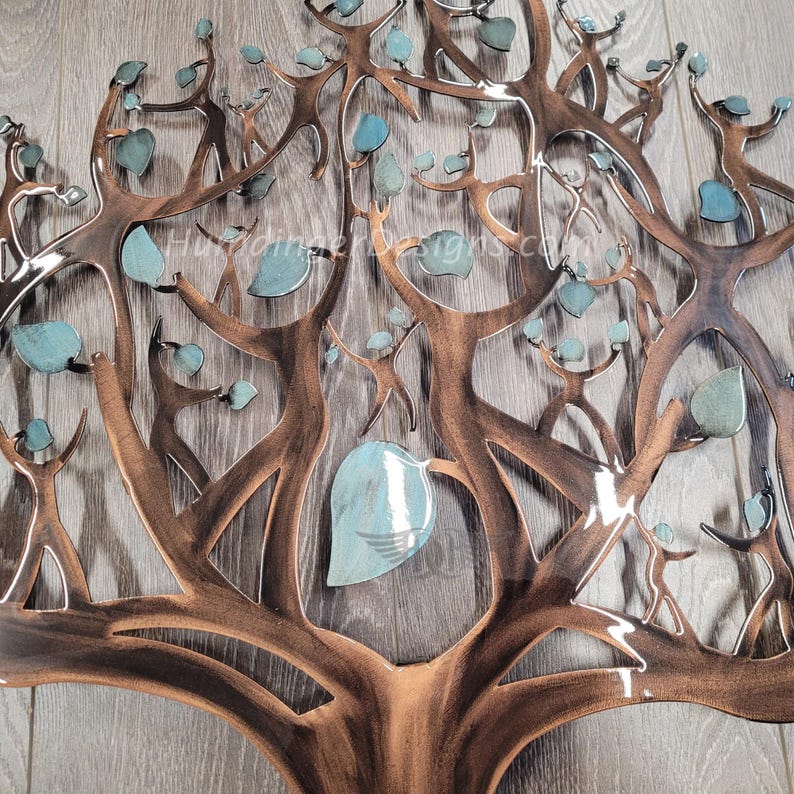 Family Tree Metal Wall Art | Handmade Copper Evening Tree of Life Decor ...