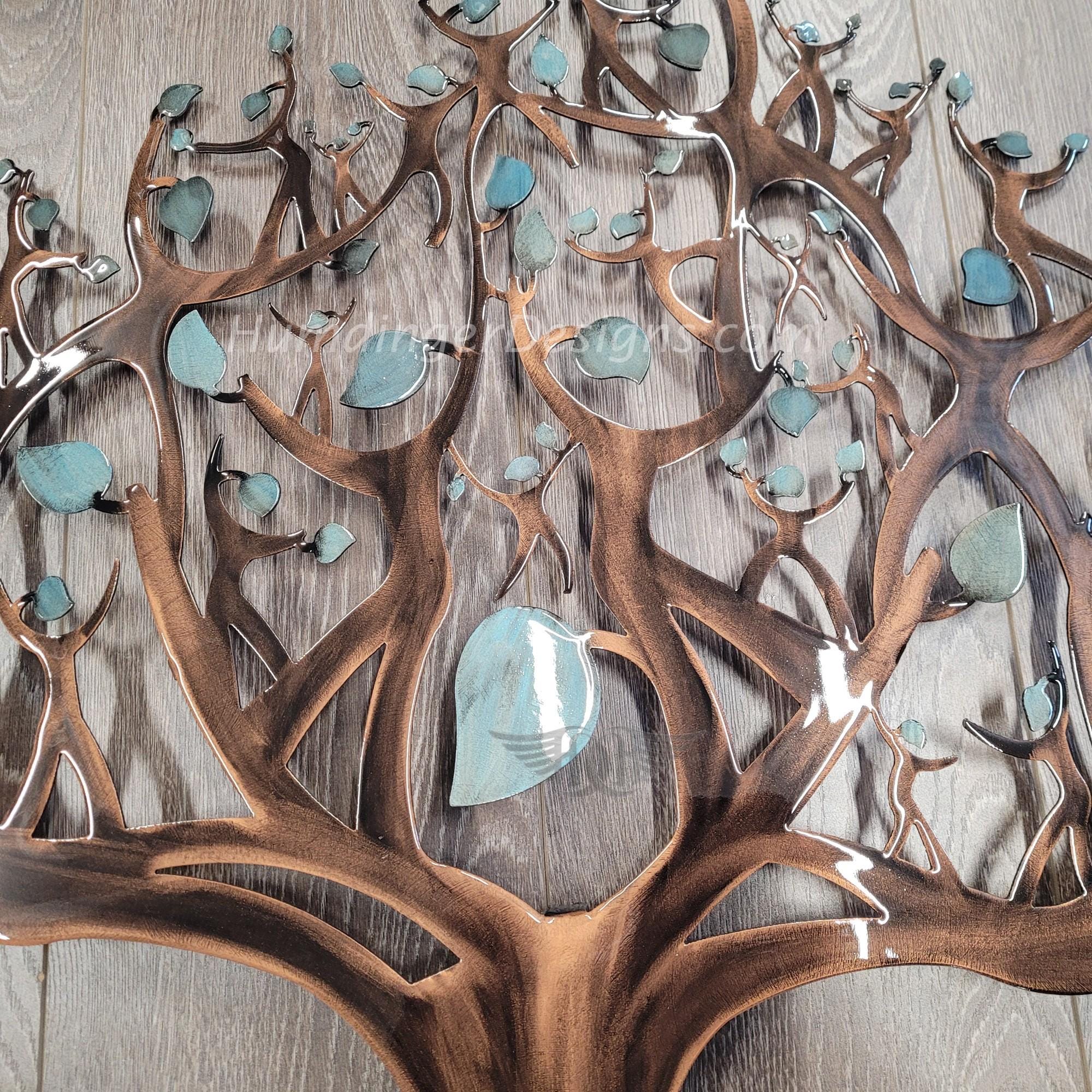 Family Tree Metal Wall Art | Handmade Copper Evening Tree of Life Decor ...