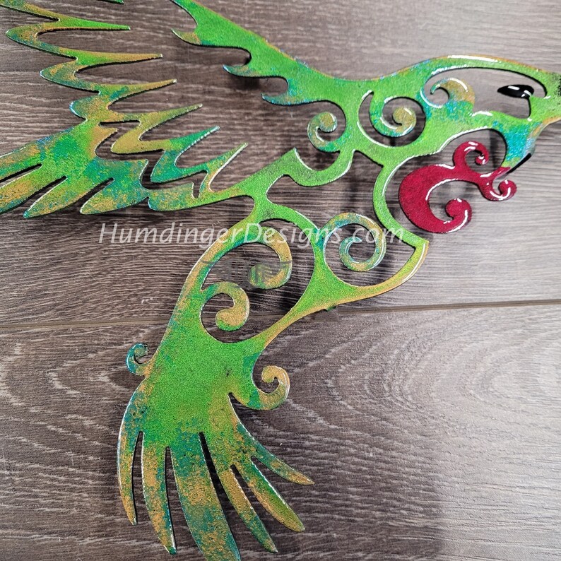 Metal Wall Art - Hummingbird - Ruby Throated - Humdinger Designs ...