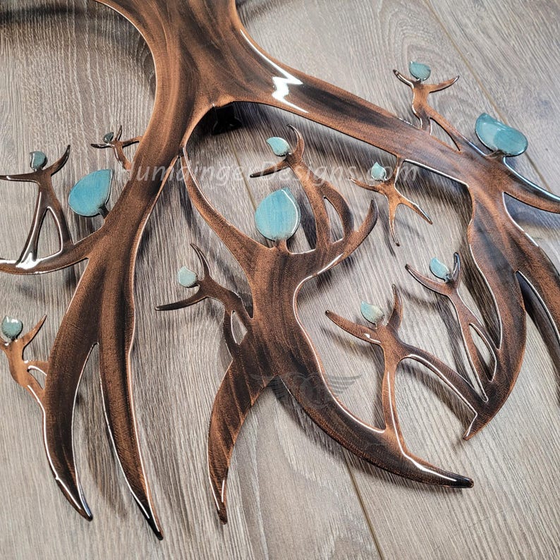 Family Tree Metal Wall Art | Handmade Copper Evening Tree of Life Decor ...