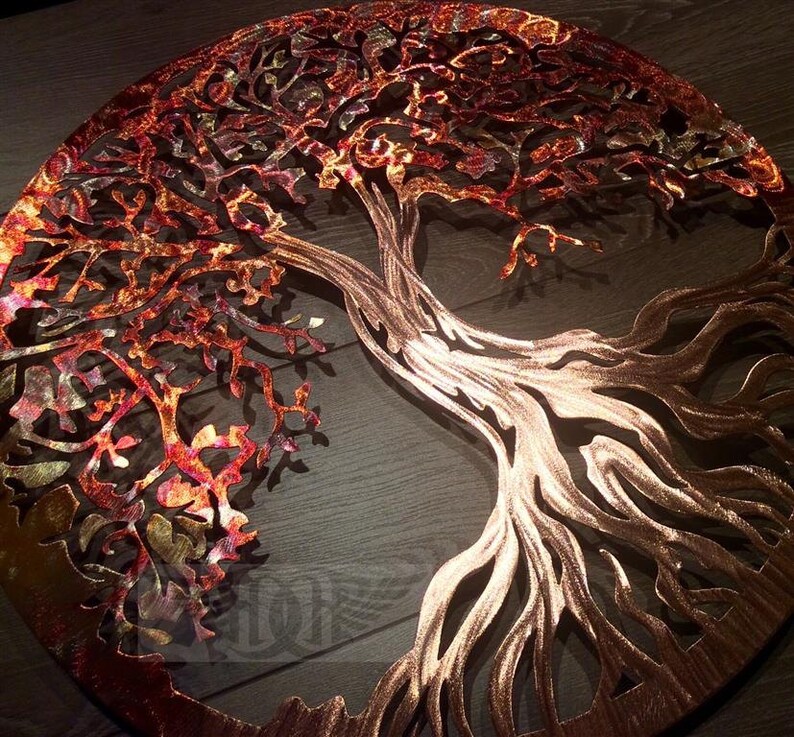 Pure Copper Tree of Life Metal Wall Art Etsy