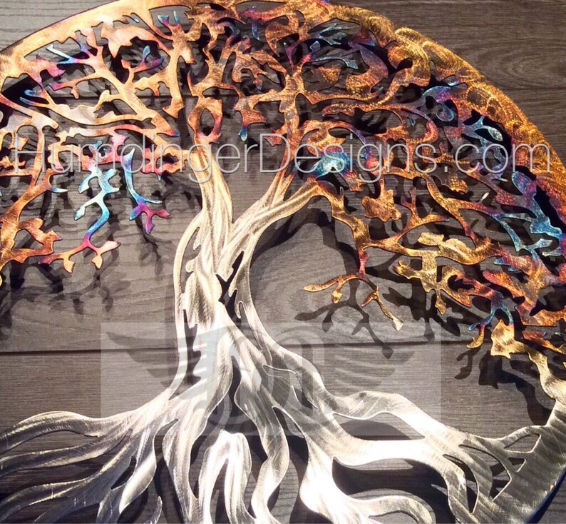 Metal Wall Art Stainless Steel Tree Of Life Decor 11th Anniversary