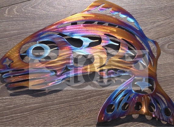West Coast Style Salmon Metal Art Wall Decor