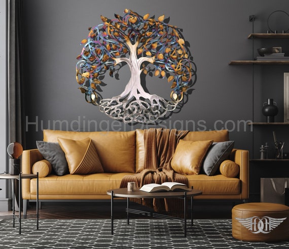 Large Metal Wall Art Stainless Steel Infinity Tree of Life Wall Art -   Sweden