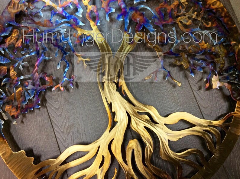 Metal Wall Art Stainless Steel Tree of Life Wall Decor Wall Etsy