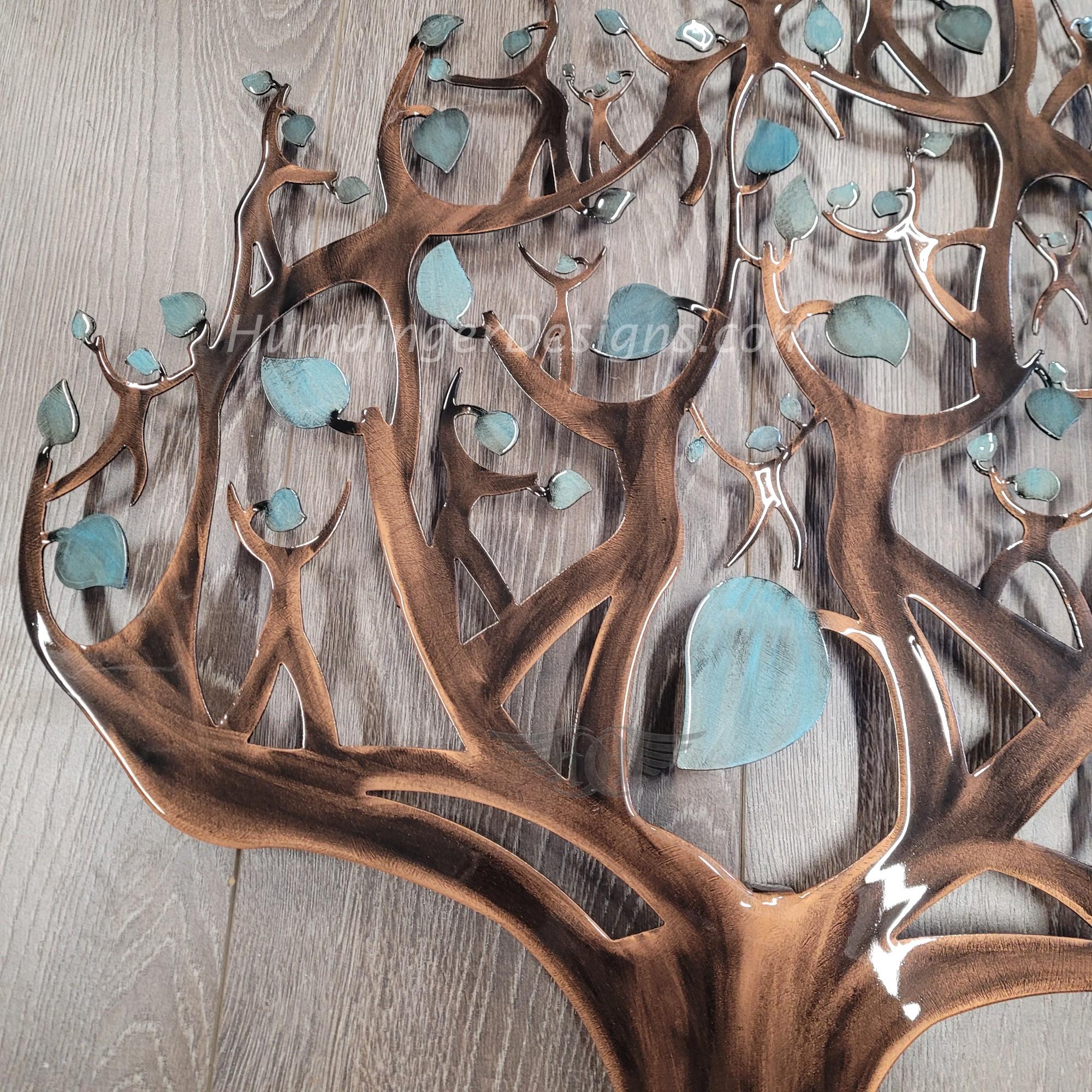 Family Tree Metal Wall Art | Handmade Copper Evening Tree of Life Decor ...