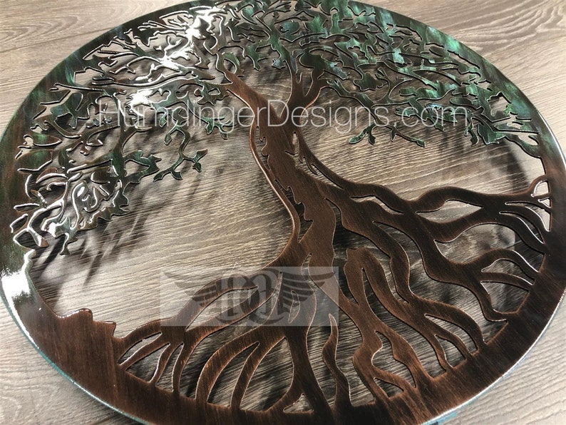Vintage Penny Tree of Life Zen Metal Wall Art Copper Etsy