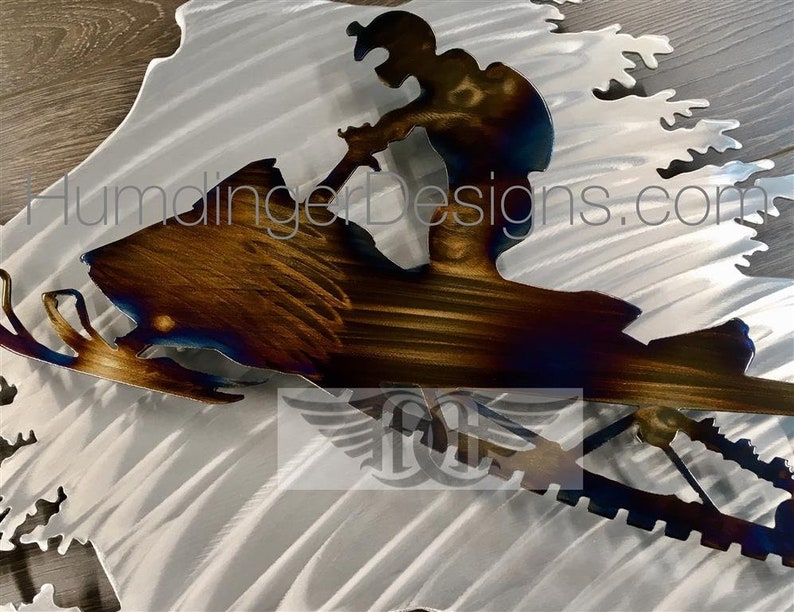 Snowmobile Metal Wall Art Etsy