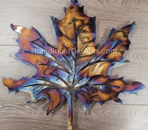 Maple Leaf Metal Wall Art Cold Rolled Steel Heated Steel Etsy Canada
