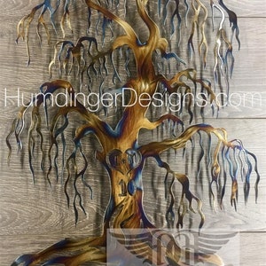 9th Anniversary (Willow) Gift - Tree of Life - Willow Tree - Wall Decor - Custom - Personalized - Carve Your Initials