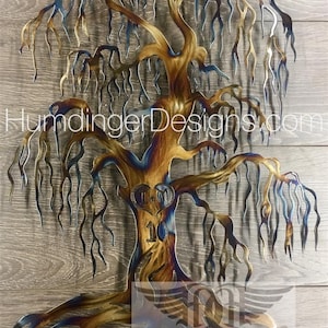 9th Anniversary (Willow) Gift - Tree of Life - Willow Tree - Wall Decor - Custom - Personalized - Carve Your Initials