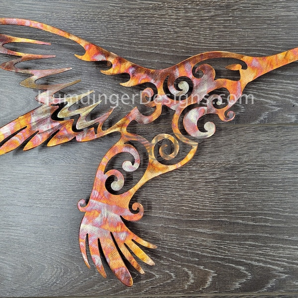 Copper Hummingbird Metal Wall Art Metal Wall Decor