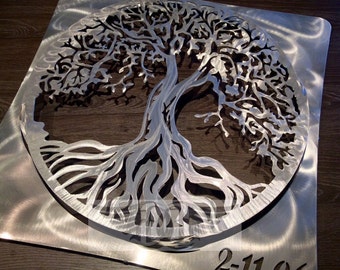 Regalo tradicional de aluminio para el décimo aniversario - Arte mural de metal - Humdinger Designs