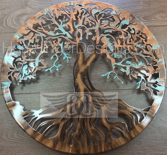 Large Metal Wall Art Tree of Life Etsy