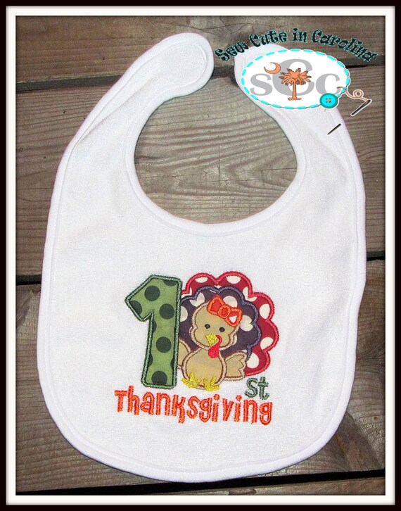 Items similar to First Thanksgiving Turkey Bib on Etsy