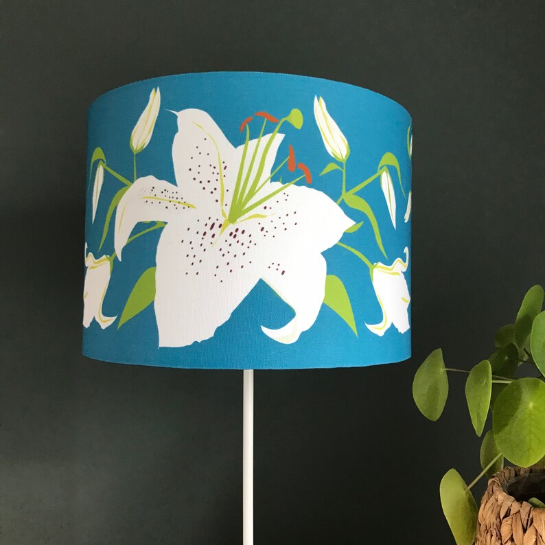 Teal Lampshade Lily Lamp Shade Turquoise Shade for Lamp by Etsy UK