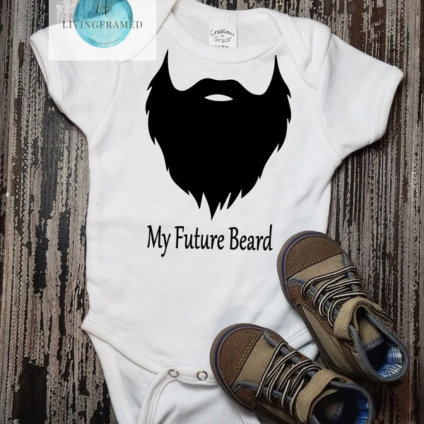 My Future Beard Bodysuit, Baby Beard Outfit, Beard Baby, Beard Baby outfit, My dad's beard, dad beard