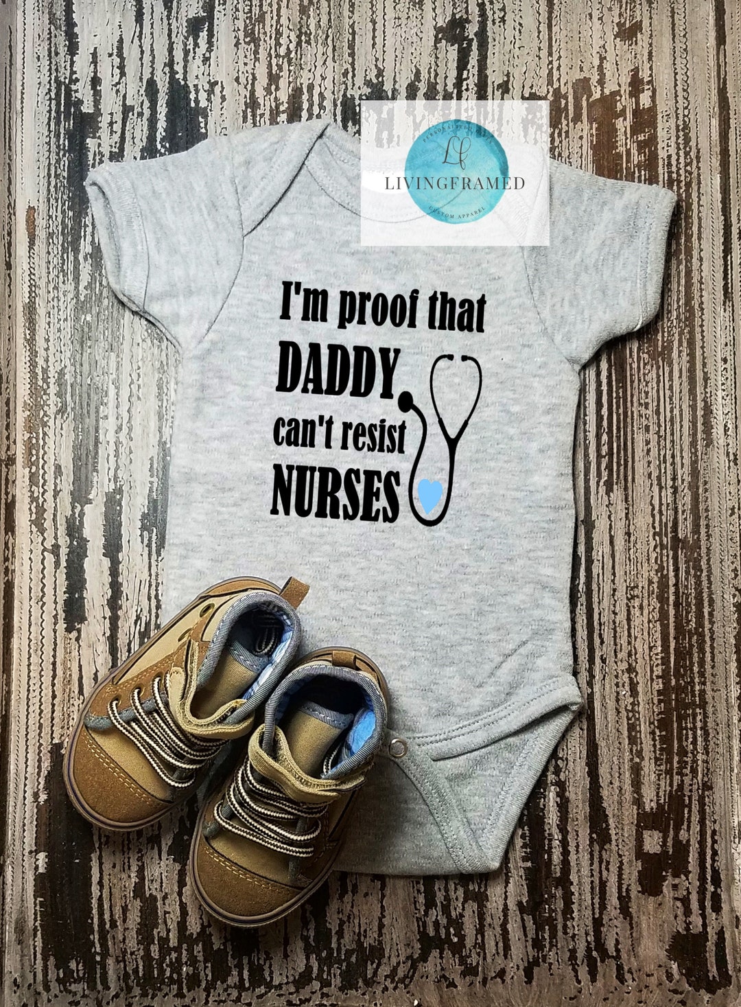 Buy I'm Proof Daddy Can't Resist Nurses Body Suit, Nurse Baby, Nurse Mom,  New Baby Gift Online in India 