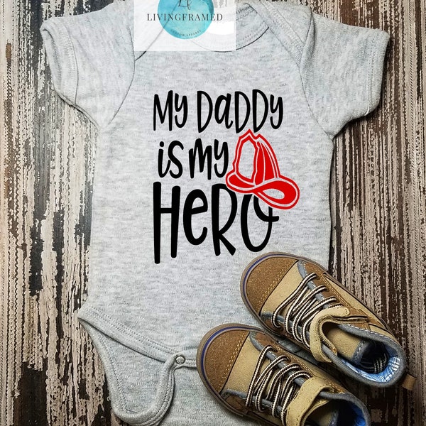 Body de bebé para papá bombero, regalo de héroe