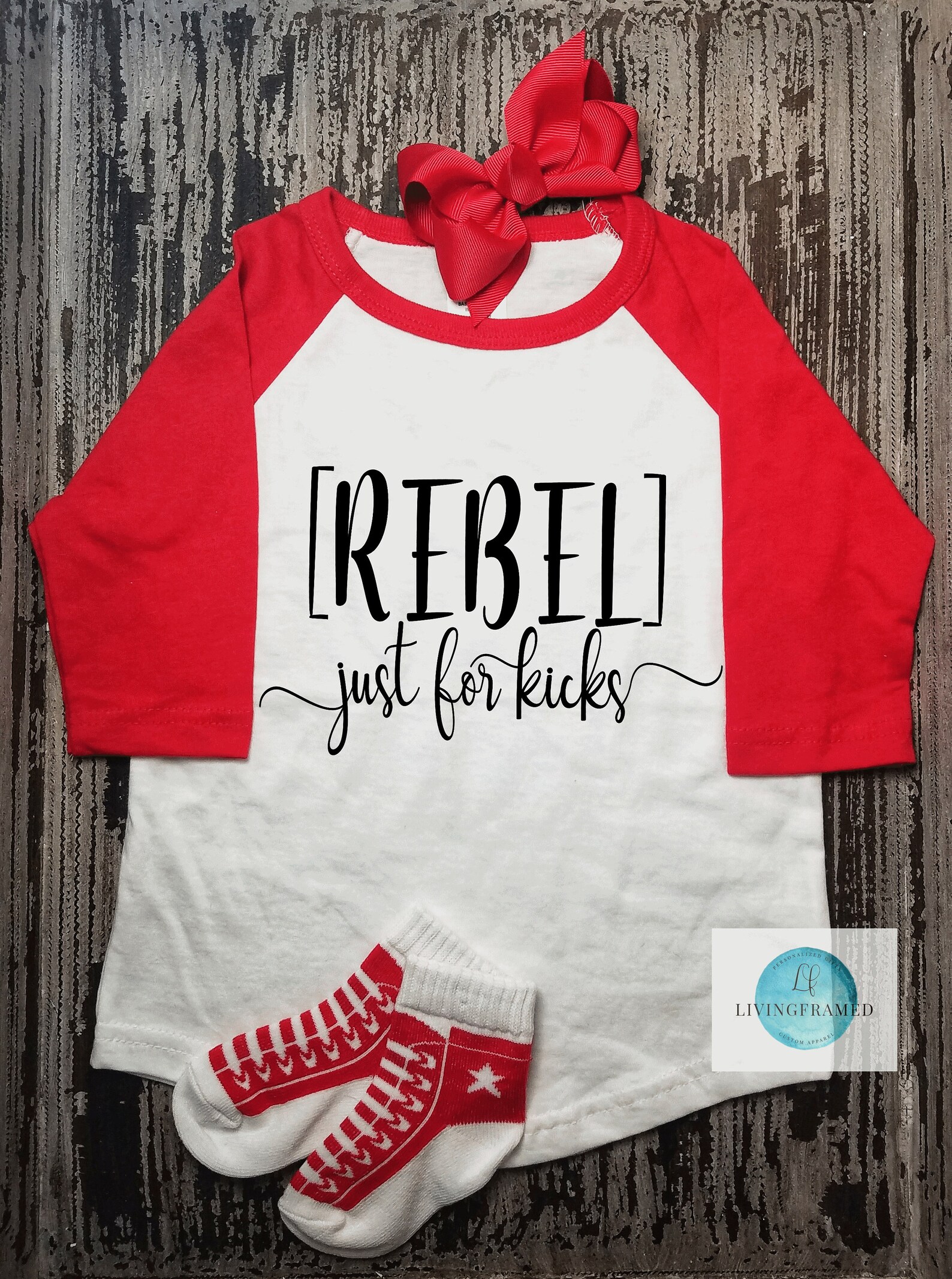 Rebel Just for Kicks Baseball Tee Rebel Shirt Kids Rebel Etsy