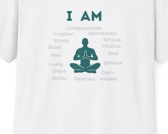 I Am Meditation Pose Men's T-Shirt | Yoga Mindfulness Tee