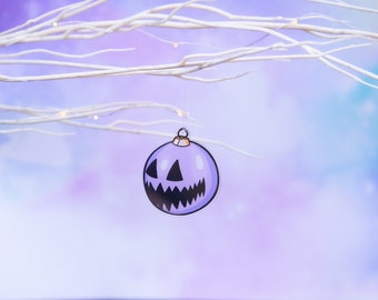 Christmas Bauble - Pastel purple goth charm