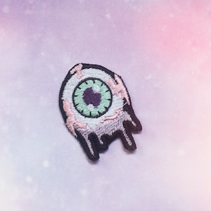 Pastel Goth Eyeball Drip | Embroidered Patch