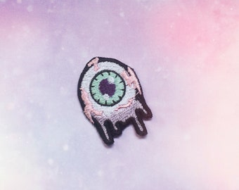 Pastel Goth Eyeball Drip | Embroidered Patch