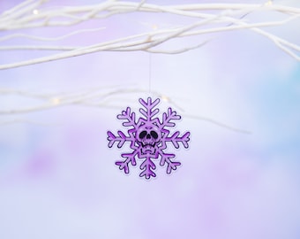 Christmas Charm - Pastel purple creepy cute Snowflake