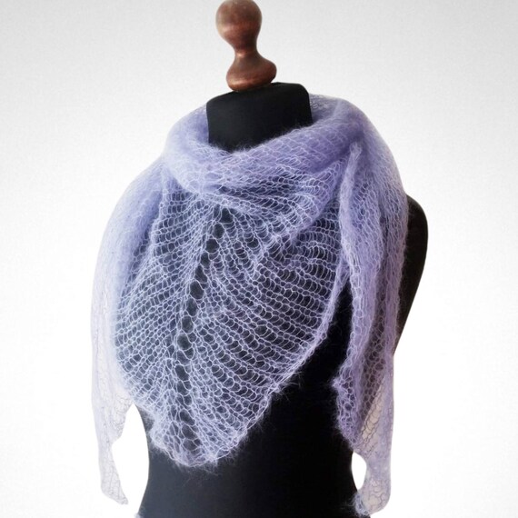 Kayle✨ WOOL MOHAIR GABA SCARF NantucketLoomsPinkHandwovenMoh