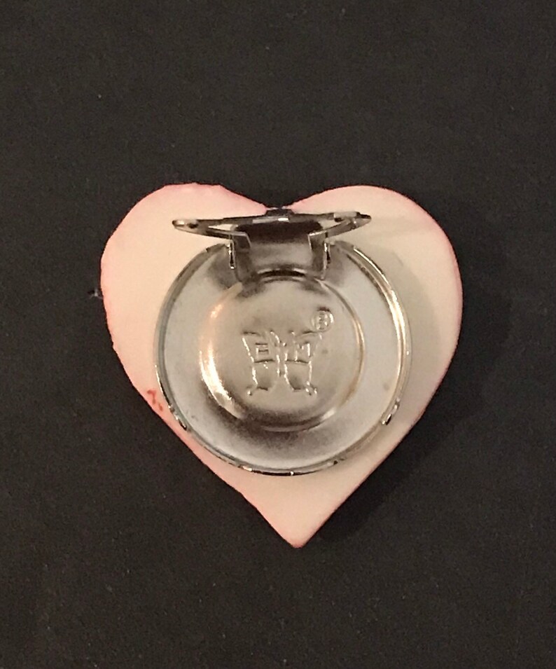 Whimsical Pink Acrylic Heart Shirt Button Cover Shirt Stud Costume Valentine/'s Day