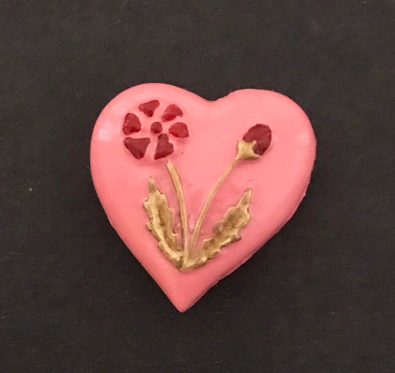 Whimsical Pink Acrylic Heart Shirt Button Cover Shirt Stud Costume Valentine/'s Day