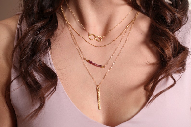 Layered Necklaces Set Dainty Necklaces Thin Chain Necklaces Gemstone Necklaces