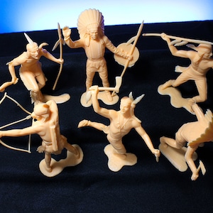 Marx 6-Inch Indians Vintage Plastic Western Figures