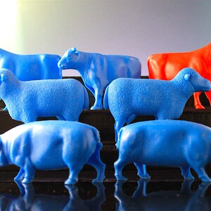 Ajax Hollow Belly Farm Animals Vintage Soft Plastic Farm Toys