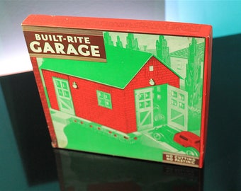 Built-Rite Private Garage Vintage 1936 Cardboard Building