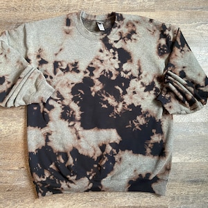 Marble reverse tie dye sweatshirt bleached shirt sweatshirt women trendy Bleached distressed sweatshirt bleached shirt for women bleach dyed
