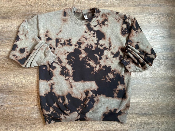 Marble Reverse Tie Dye Sweatshirt Bleached Shirt Sweatshirt | Etsy