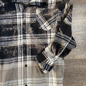 Bleached Flannel Shirt for Women Bleached Flannel Women - Etsy