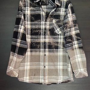 Bleached Flannel Shirt for Women Bleached Flannel Women - Etsy