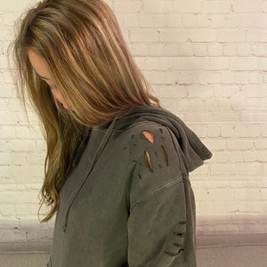 Distressed Sweatshirt for Women Distressed Hoodie for Men Distressed Women Shirt Sweatshirt Women Destroyed Sweatshirt Ripped Hoodie Etsy