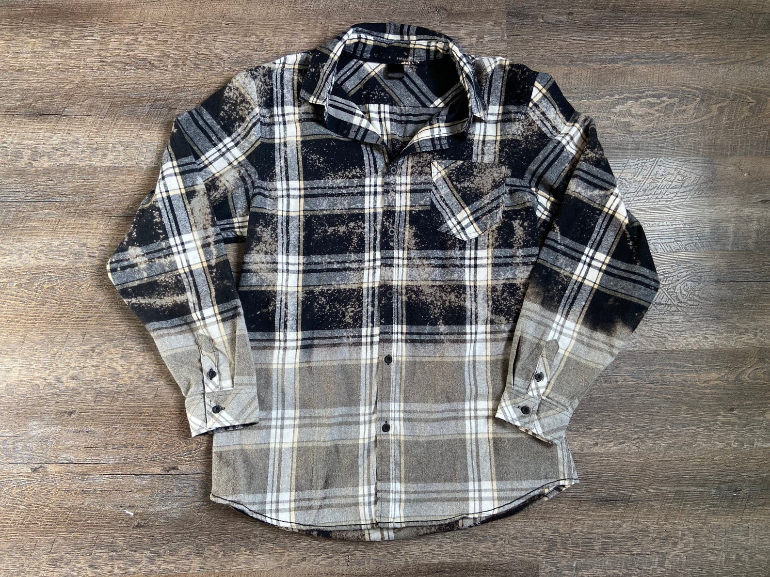 Bleached Flannel Shirt for Women Bleached Flannel Women - Etsy