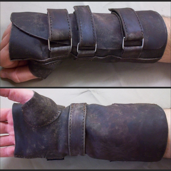 Postapokalyptischer Handschuh aus echtem Leder