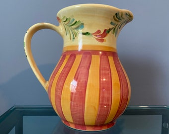 GAIL PITTMAN POTTERY: Hand Painted Provence-style Pitcher for "Southern Living" & Cup Set