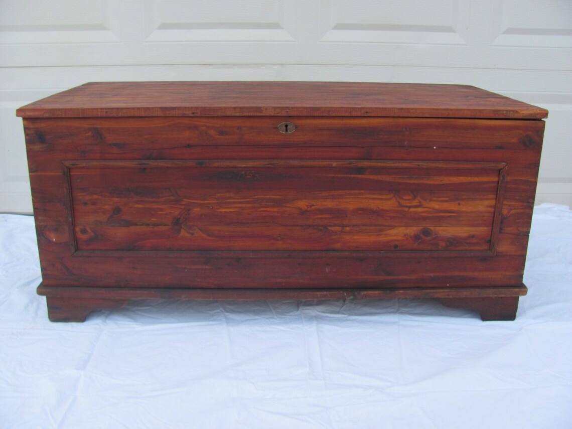Beautiful Vintage Handmade Amish Cedar Hope Chest Trunk Etsy