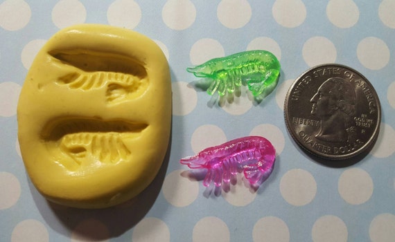 Tiny Shrimp Flexible Silicone Mold for Polymer Clay, Wax, Resin, Etc. It is  Food Safe. 