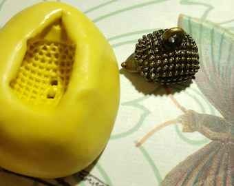 MINI HEDGEHOG Flexible Silicone Mold-for polymer clay, resin, wax, fondant, etc.