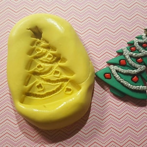 Christmas Tree Flexible Silicone Mold-for polymer clay, fondant, wax, resin, etc.