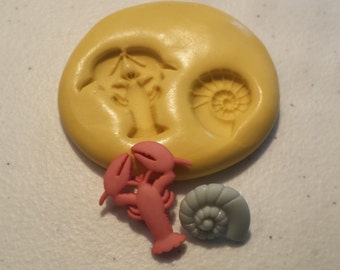 Lobster and Shell Flexible Silicone Mold